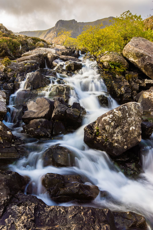 Waterfall at Cwm Idwal, Snowdonia, North Wales